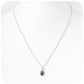 Oval cut London Blue Topaz Infinity Pendant and Chain - Victoria's Jewellery