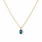 Luna, Oval cut London Blue Topaz Pendant - 7x5mm - Victoria's Jewellery