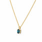 Luna, Oval cut London Blue Topaz Pendant - 7x5mm - Victoria's Jewellery
