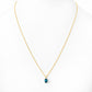 Luna, Oval cut London Blue Topaz Pendant - 7x5mm - Victoria's Jewellery