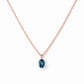 Luna, Oval cut London Blue Topaz Pendant - 7x5mm - Victoria's Jewellery