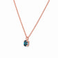 Luna, Oval cut London Blue Topaz Pendant - 7x5mm - Victoria's Jewellery