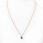 Luna, Oval cut London Blue Topaz Pendant - 7x5mm - Victoria's Jewellery