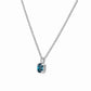 Luna, Oval cut London Blue Topaz Pendant - 7x5mm - Victoria's Jewellery