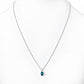 Luna, Oval cut London Blue Topaz Pendant - 7x5mm - Victoria's Jewellery