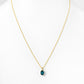 Luna, Oval cut London Blue Topaz Pendant - 8x6mm