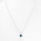 Oval cut London Blue Topaz Solitaire Necklace - Victoria's Jewellery