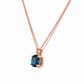 Luna, Oval cut London Blue Topaz Pendant - 8x6mm