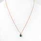 Luna, Oval cut London Blue Topaz Pendant - 8x6mm