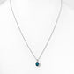 Luna, Oval cut London Blue Topaz Pendant - 8x6mm