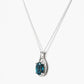 The Infinity Pendant with London Blue Topaz - 9x7mm