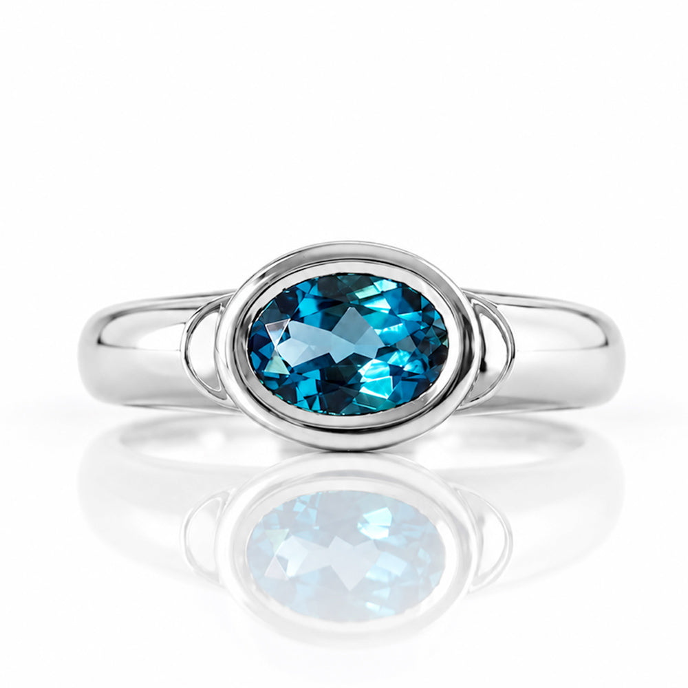 Nayeli, London Blue Topaz Ring - Victoria's Jewellery