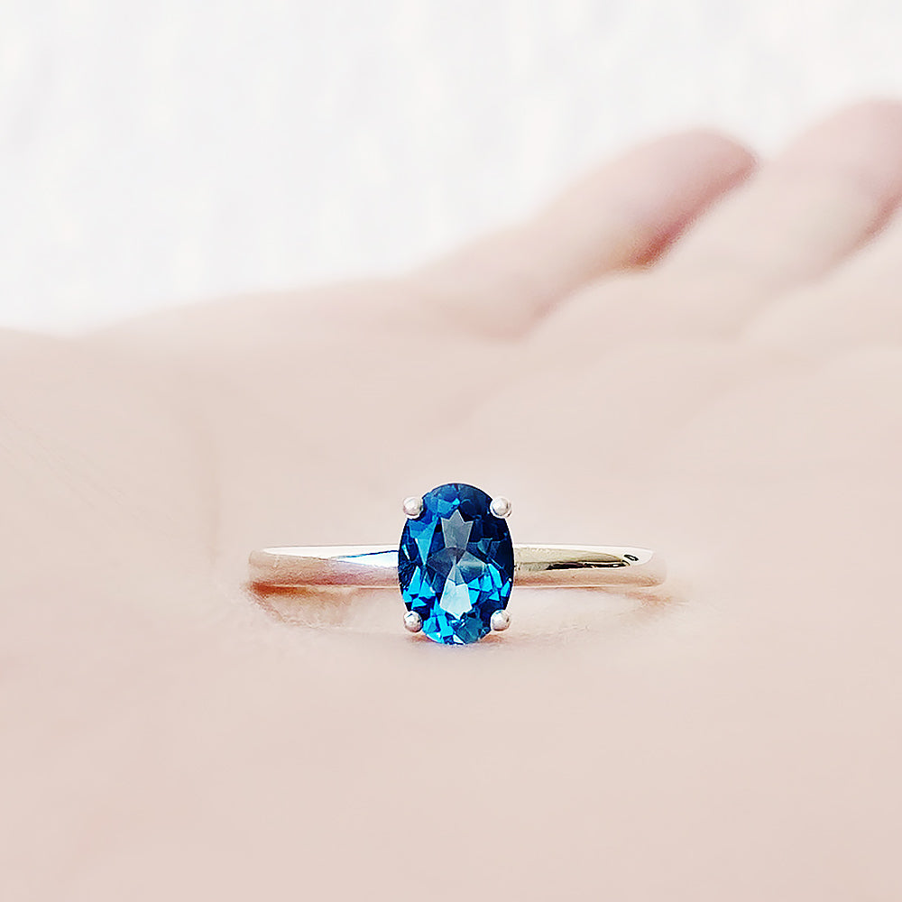 Pippa, London Blue Topaz Ring - Victoria's Jewellery