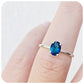 Liticia, a London Blue Topaz Oval cut Solitaire Ring - 7x5mm