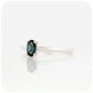 Liticia, a London Blue Topaz Oval cut Solitaire Ring - 6x4mm