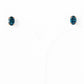 Luna, Oval cut London Blue Topaz Stud Earring - 7x5mm - Victoria's Jewellery
