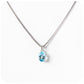 oval cut sky blue topaz, november birthstone pendant and chain