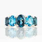 The London and Swiss Blue Topaz Queen Ring - Victoria's Jewellery
