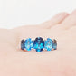 The London and Swiss Blue Topaz Queen Ring - Victoria's Jewellery