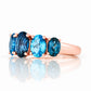 The London and Swiss Blue Topaz Queen Ring