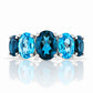 The London and Swiss Blue Topaz Queen Ring