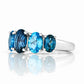 The London and Swiss Blue Topaz Queen Ring