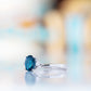 Georgie, a London Blue Topaz and Diamond Trilogy Ring