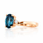 Georgie, a London Blue Topaz and Diamond Trilogy Ring - 8x6mm - Victoria's Jewellery