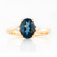Georgie, a London Blue Topaz and Diamond Trilogy Ring - 8x6mm