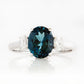 Olivia, a London Blue Topaz and Lab Diamond Ring