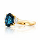 Olivia, a London Blue Topaz and Lab Diamond Ring - Victoria's Jewellery
