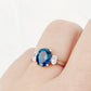 Olivia, a London Blue Topaz and Lab Diamond Ring