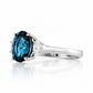 Olivia, a London Blue Topaz and Lab Diamond Ring - Victoria's Jewellery
