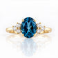 Este, London Topaz and Lab Diamond Ring - Victoria's Jewellery