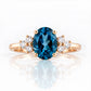 Este, London Topaz and Lab Diamond Ring - Victoria's Jewellery