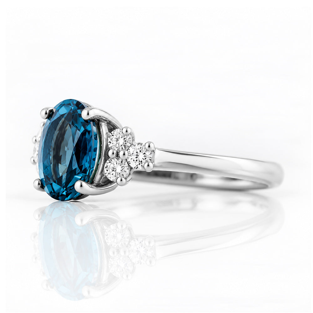 Este, London Topaz and Lab Diamond Ring - Victoria's Jewellery