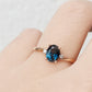 Georgie, a London Blue Topaz and Diamond Trilogy Ring