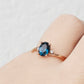 Georgie, a London Blue Topaz and Diamond Trilogy Ring
