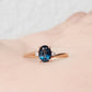 Georgie, a London Blue Topaz and Diamond Trilogy Ring