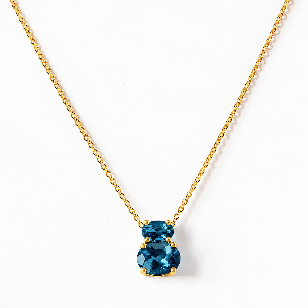 Georgie, London Blue Topaz Necklace