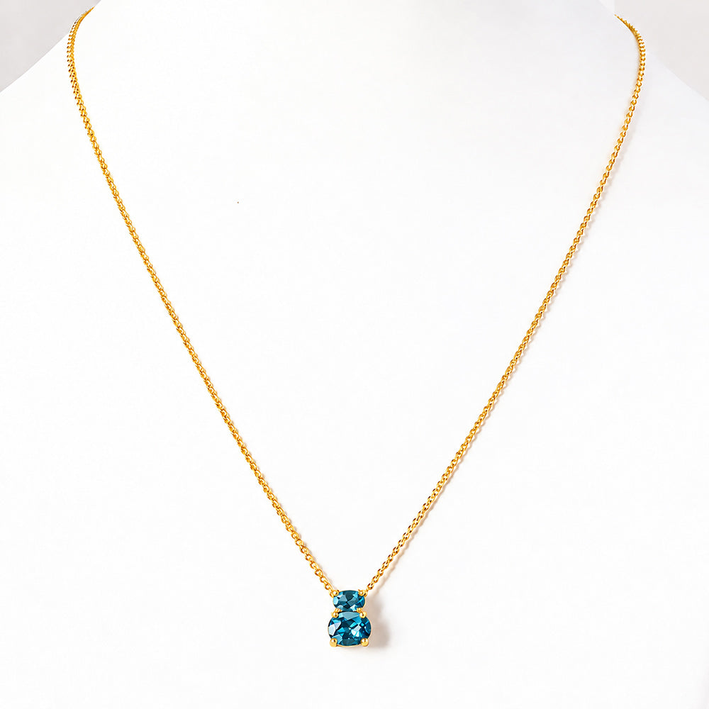 Georgie, London Blue Topaz Necklace