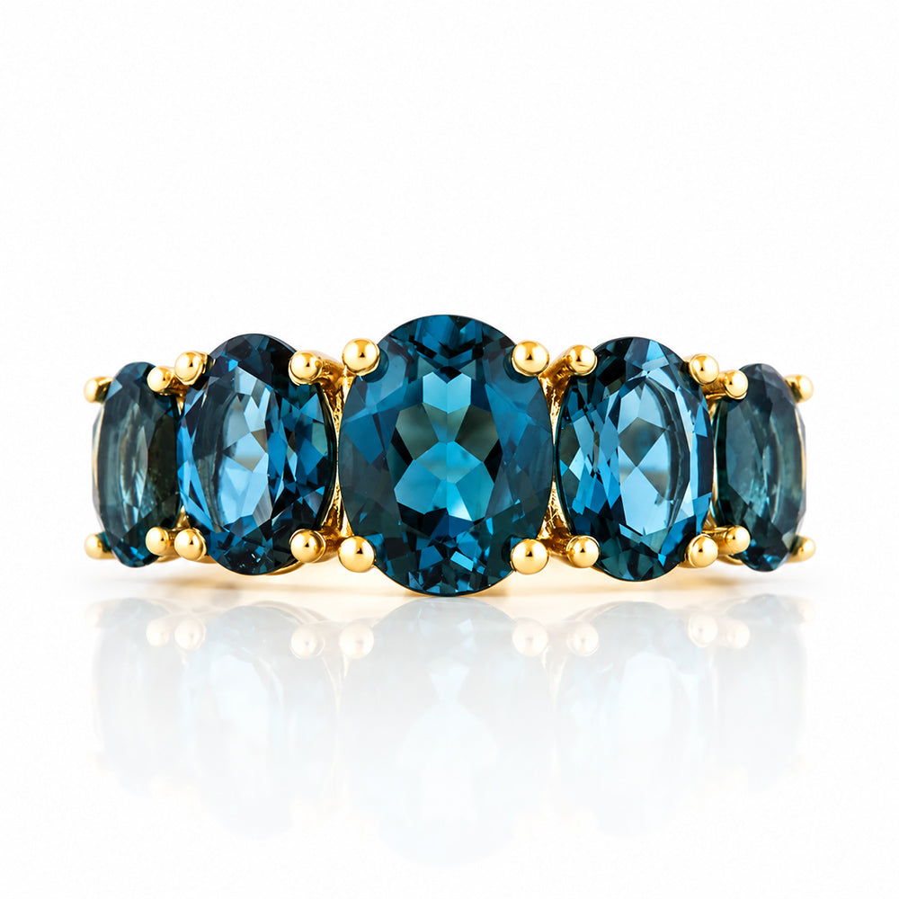 The London Blue Topaz Queen Ring - Victoria's Jewellery