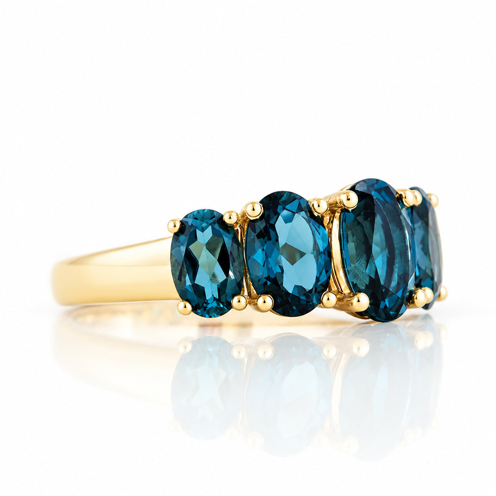 The London Blue Topaz Queen Ring - Victoria's Jewellery