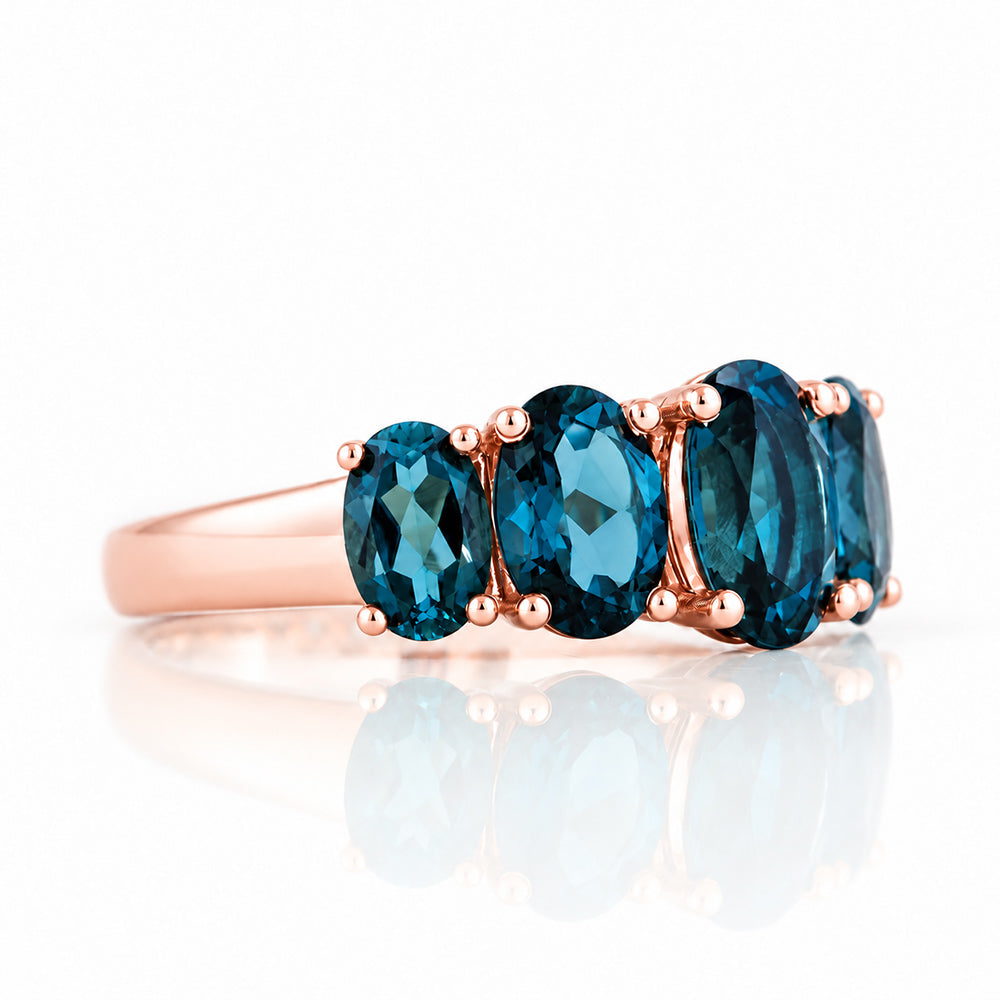 The London Blue Topaz Queen Ring - Victoria's Jewellery