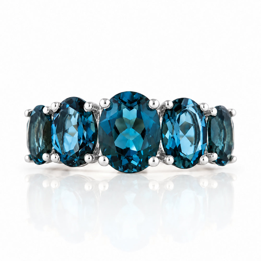 The London Blue Topaz Queen Ring - Victoria's Jewellery