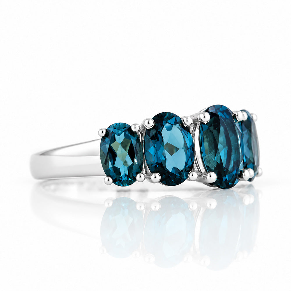 The London Blue Topaz Queen Ring - Victoria's Jewellery