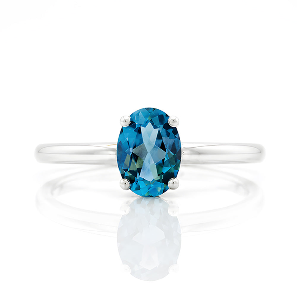 Pippa, London Blue Topaz Ring - Victoria's Jewellery