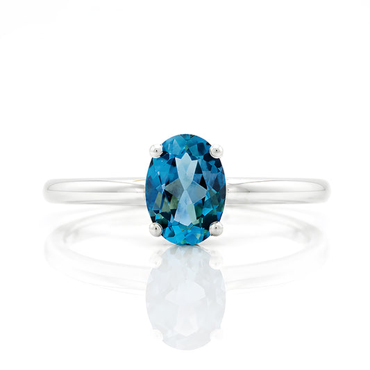 Pippa, London Blue Topaz Ring