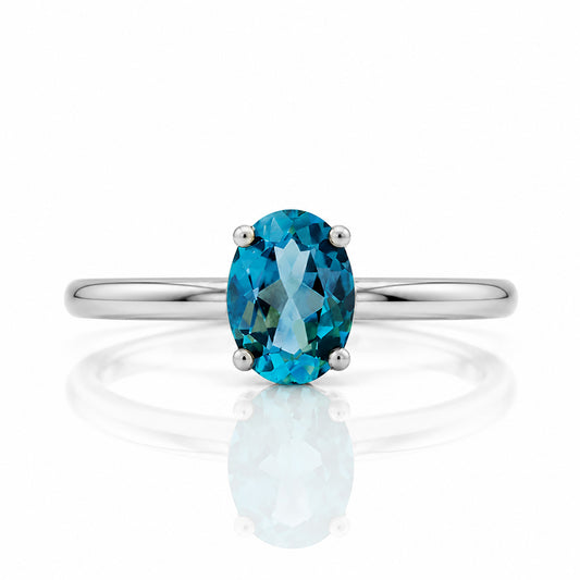 Pippa, London Blue Topaz Ring - Victoria's Jewellery