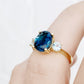 Hallie, an Oval cut London Blue and Sky Blue Topaz Trilogy Ring - Victoria's Jewellery